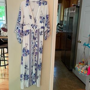 Light kimono style long dress
